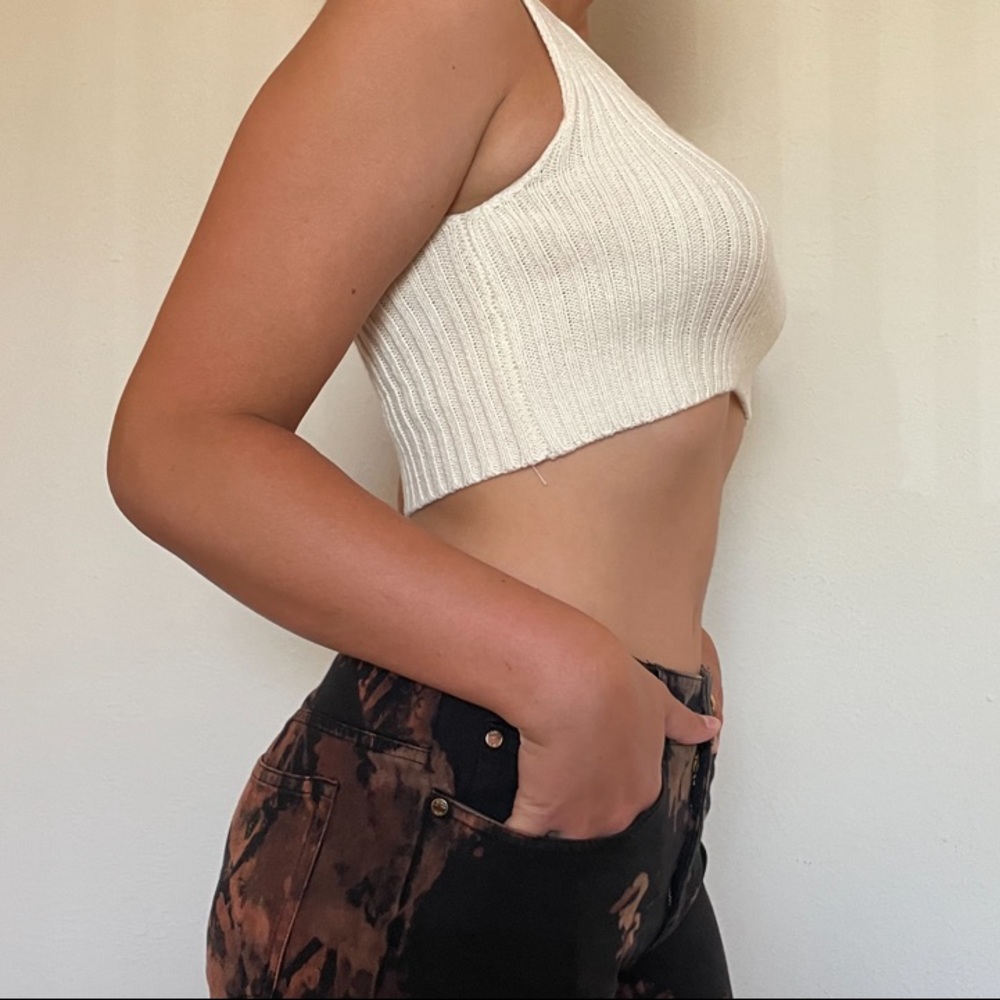 Crop Top Sweater Vest